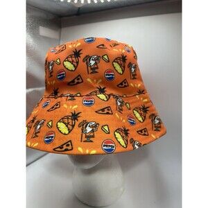 Little Caesars Pizza Promotional Pepsi Pineapple Bucket Hat  Reversible NWOT